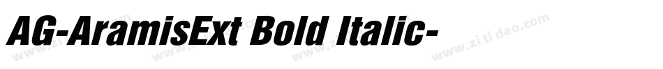 AG-AramisExt Bold Italic字体转换